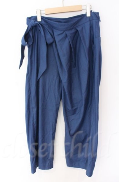 画像1: NO ID. / TRストレッチラップバギートラウザーズパンツ 2 ブルー T-25-12-11-061-NO-pa-YM-ZT (1)