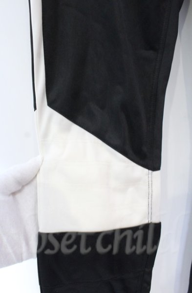 画像2: NO ID. / バイカラージャージライダーススキニーパンツ 2 ブラックｘホワイト T-25-12-11-063-NO-pa-YM-ZT (2)