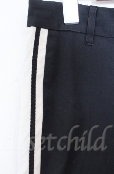 画像2: GOSTAR DE FUGA / Confine ストレッチテーパードラインパンツ 42 ブラックｘホワイト T-25-12-11-064-GO-pa-YM-ZT (2)