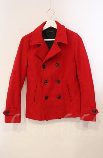 画像1: GOSTAR DE FUGA / Anthem メルトンピーコート 44 レッド T-25-12-11-006-GO-ou-YM-ZT (1)