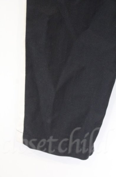 画像4: GOSTAR DE FUGA / Confine ストレッチテーパードラインパンツ 42 ブラックｘホワイト T-25-12-11-064-GO-pa-YM-ZT (4)