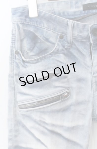 画像2: CIVARIZE / Restitution加工ZIPスキニーデニムパンツ 42 ブルー T-25-12-11-067-CI-pa-YM-ZT336 (2)