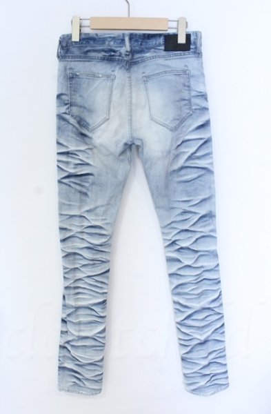 画像3: CIVARIZE / Restitution加工ZIPスキニーデニムパンツ 42 ブルー T-25-12-11-067-CI-pa-YM-ZT1211M (3)