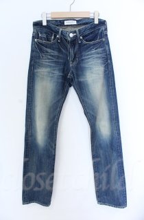 L.G.B. コーティングレザークロコダイルパッチデニム ST103-B2D/M LGB / ST103-B2D+HBR デストロイデニムパンツ 27（メンズXS