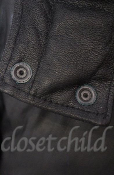 画像2: GOSTAR DE FUGA / DivineLight ゴートレザーダウンジャケット 44 ブラック T-25-12-11-012-GO-ou-YM-OS (2)