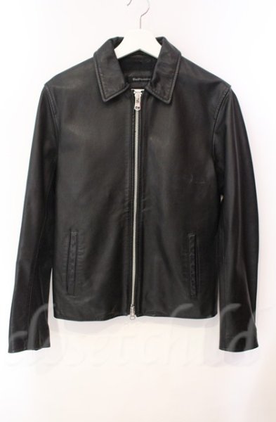 画像1: Black by VANQUISH / 衿付きシングルライダースジャケット S ブラック T-25-12-11-013-Bl-ja-YM-OS (1)