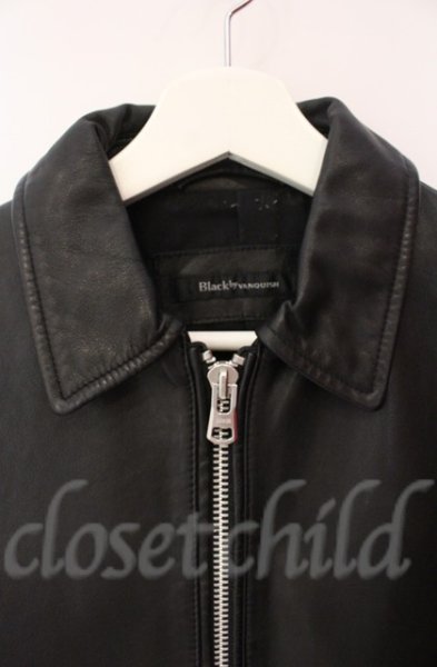 画像3: Black by VANQUISH / 衿付きシングルライダースジャケット S ブラック T-25-12-11-013-Bl-ja-YM-OS (3)