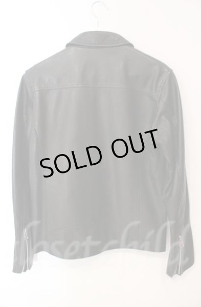 画像4: Black by VANQUISH / 衿付きシングルライダースジャケット S ブラック T-25-12-11-013-Bl-ja-YM-OS (4)