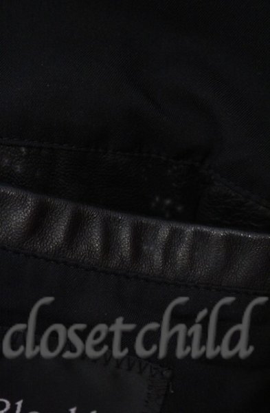 画像5: Black by VANQUISH / 衿付きシングルライダースジャケット S ブラック T-25-12-11-013-Bl-ja-YM-OS (5)