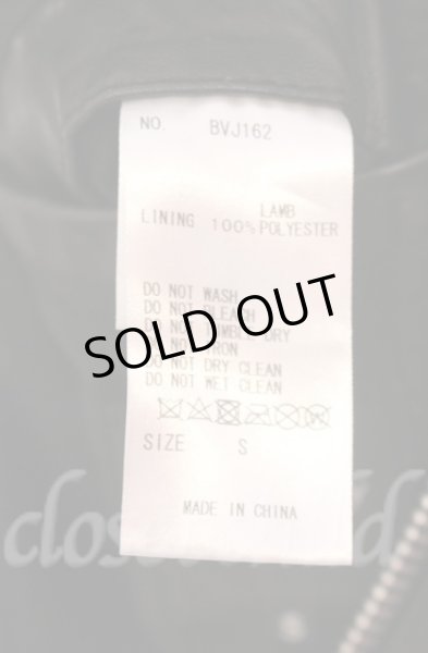 画像6: Black by VANQUISH / 衿付きシングルライダースジャケット S ブラック T-25-12-11-013-Bl-ja-YM-OS (6)