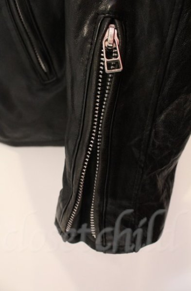 画像3: VANQUISH / ラムレザーシングルライダースジャケット S ブラック T-25-12-11-014-VA-ja-YM-OS (3)