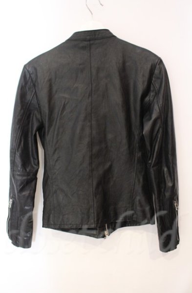画像4: VANQUISH / ラムレザーシングルライダースジャケット S ブラック T-25-12-11-014-VA-ja-YM-OS (4)