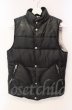 画像1: VANQUISH / ラムレザー切り替え中綿ナイロンベスト M ブラック T-25-12-11-015-VA-ja-YM-OS (1)