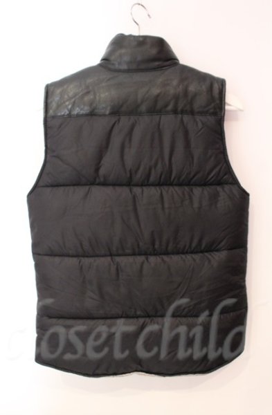 画像3: VANQUISH / ラムレザー切り替え中綿ナイロンベスト M ブラック T-25-12-11-015-VA-ja-YM-OS (3)