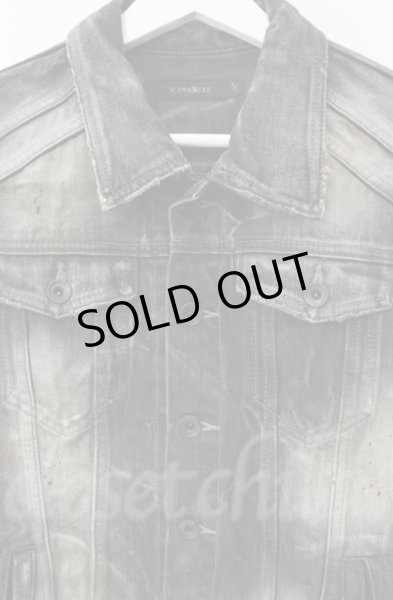 画像2: CIVARIZE / ヴィンテージブリーチデニムジャケット 46 ブラック T-25-12-11-017-CI-ja-YM-ZT1211L (2)