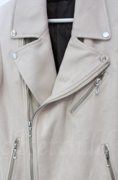 画像2: GOSTAR DE FUGA / フェイクスウェードダブルライダースジャケット 44 ベージュ T-25-12-11-018-GO-ja-YM-ZT (2)