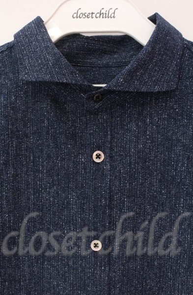 画像2: GOSTAR DE FUGA / ストレッチシアサッカーワイドカラーシャツ 44 ブルー T-25-12-11-019-GO-sh-YM-ZT (2)