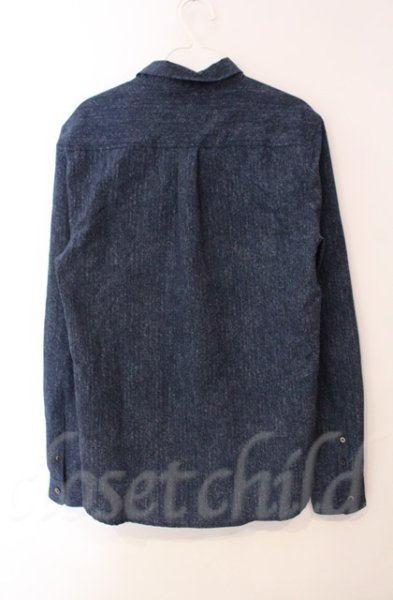 画像3: GOSTAR DE FUGA / ストレッチシアサッカーワイドカラーシャツ 44 ブルー T-25-12-11-019-GO-sh-YM-ZT (3)