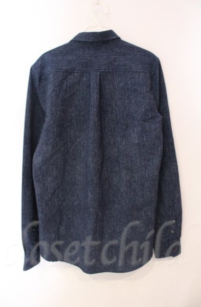 画像3: GOSTAR DE FUGA / ストレッチシアサッカーワイドカラーシャツ 44 ブルー T-25-12-11-020-GO-sh-YM-ZT (3)