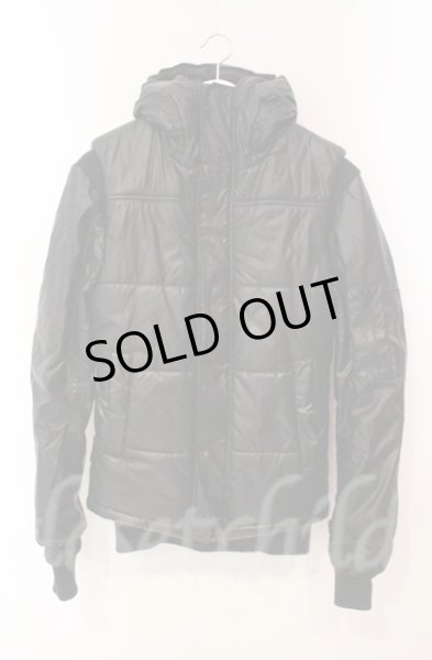 画像1: s'exprimer / コーティングナイロン中綿レイヤードジャケット 44 ブラック T-25-12-11-021-s'-ja-YM-ZT1211L (1)