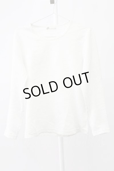 画像1: Zero by TORNADO MART / エンボスワッフル長袖カットソー M ホワイト T-25-12-12-001-Ze-to-YM-ZT136 (1)