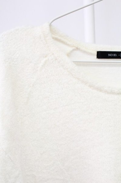 画像3: NO ID. BLACK / ウールパイルロングニットソー 1 ホワイト T-25-12-12-002-NO-to-YM-ZT (3)