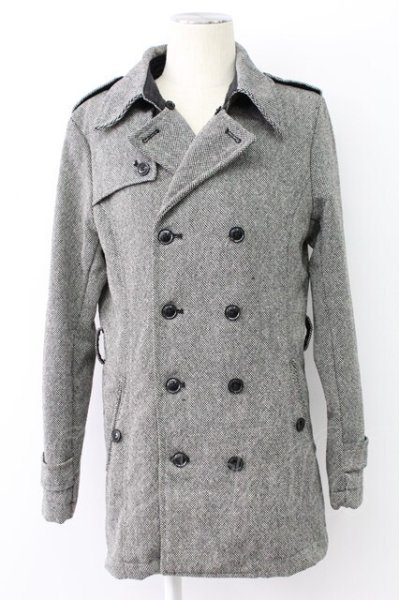 画像1: SEANA / ミックス編みコート M グレー T-25-12-12-016-SE-ou-YM-ZT (1)