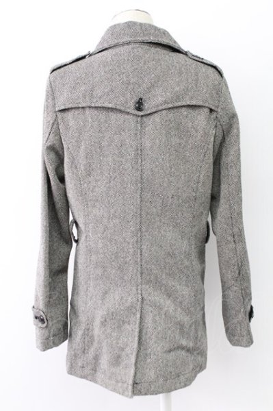 画像2: SEANA / ミックス編みコート M グレー T-25-12-12-016-SE-ou-YM-ZT (2)