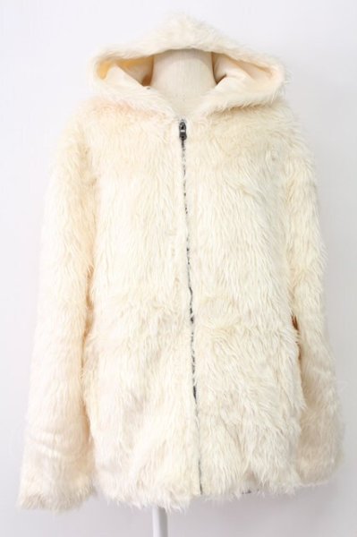 画像1: CavariA / フーデッドファーブルゾン 46 ホワイト T-25-12-12-017-Ca-ou-YM-ZT (1)