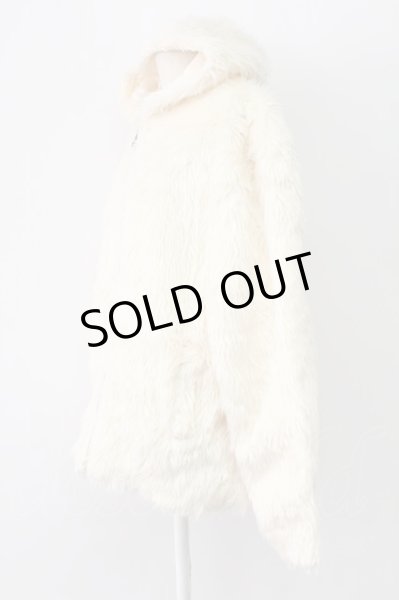 画像3: CavariA / フーデッドファーブルゾン 46 ホワイト T-25-12-12-017-Ca-ou-YM-ZT-M013 (3)