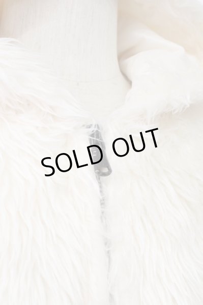 画像4: CavariA / フーデッドファーブルゾン 46 ホワイト T-25-12-12-017-Ca-ou-YM-ZT-M013 (4)