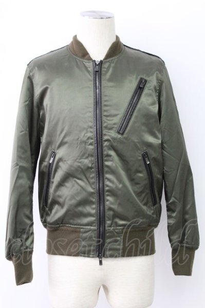 画像1: 5351pour les Hommes / ナイロン×ツィード MA-1　ジャケット 44 カーキ T-25-12-12-019-53-ou-YM-ZT (1)
