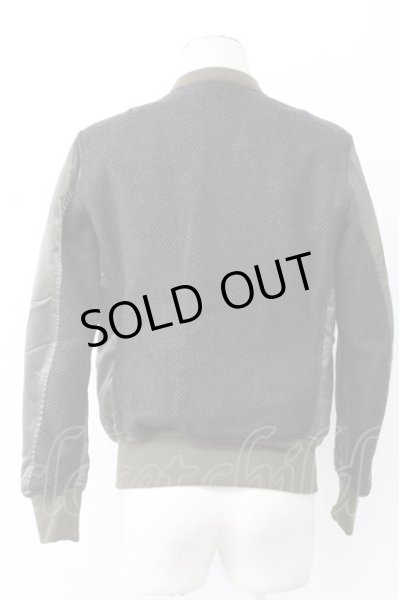 画像2: 5351pour les Hommes / ナイロン×ツィード MA-1　ジャケット 44 カーキ T-25-12-12-019-53-ou-YM-ZT (2)