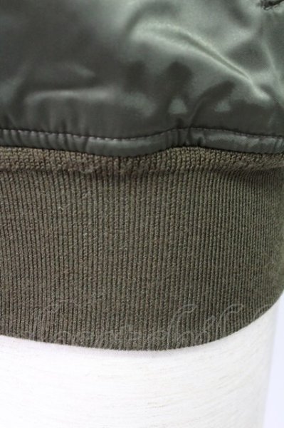 画像7: 5351pour les Hommes / ナイロン×ツィード MA-1　ジャケット 44 カーキ T-25-12-12-019-53-ou-YM-ZT (7)