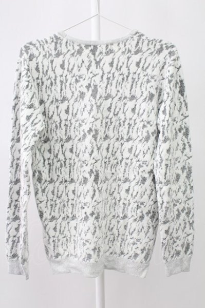 画像2: TORNADO MART / カモフラモールリンクスVネックニット M ホワイトｘグレー T-25-12-12-003-TO-to-YM-ZT136 (2)