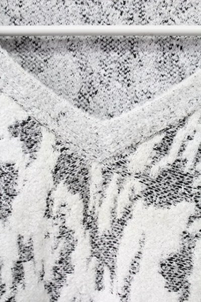 画像5: TORNADO MART / カモフラモールリンクスVネックニット M ホワイトｘグレー T-25-12-12-003-TO-to-YM-ZT136 (5)