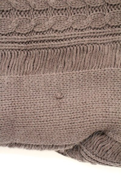 画像2: Moonage Devilment / フリンジニットネックウォーマー  チャコール T-25-12-12-027-Mo-0-YM-ZT (2)