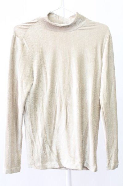 画像1: BUFFALO BOBS / UGIAYA-MOCK(スギアヤ－モック)ベロアヘリンボーントップス 1-2 シャンパンゴールド T-25-12-12-006-BU-to-YM-ZT (1)