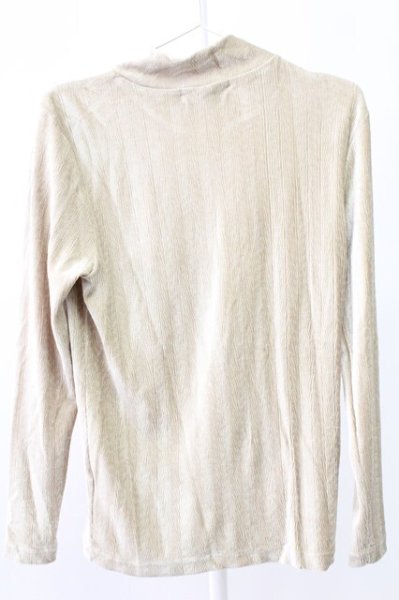 画像2: BUFFALO BOBS / UGIAYA-MOCK(スギアヤ－モック)ベロアヘリンボーントップス 1-2 シャンパンゴールド T-25-12-12-006-BU-to-YM-ZT (2)