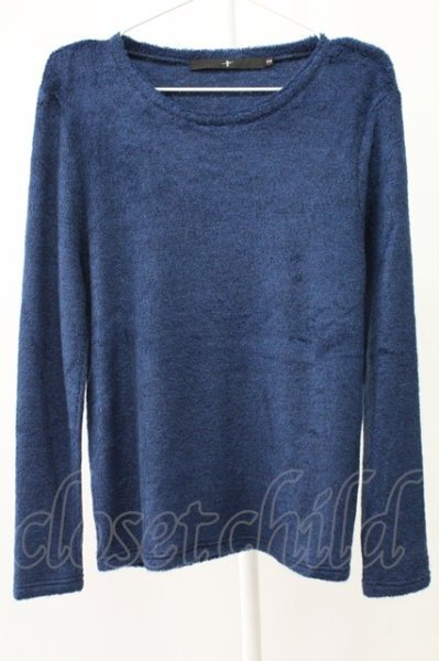 画像1: NO ID. / ビキューレラムパイルC/Nニット 2 ネイビー T-25-12-12-007-NO-to-YM-ZT (1)