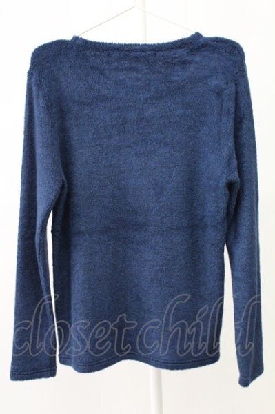 画像2: NO ID. / ビキューレラムパイルC/Nニット 2 ネイビー T-25-12-12-007-NO-to-YM-ZT (2)