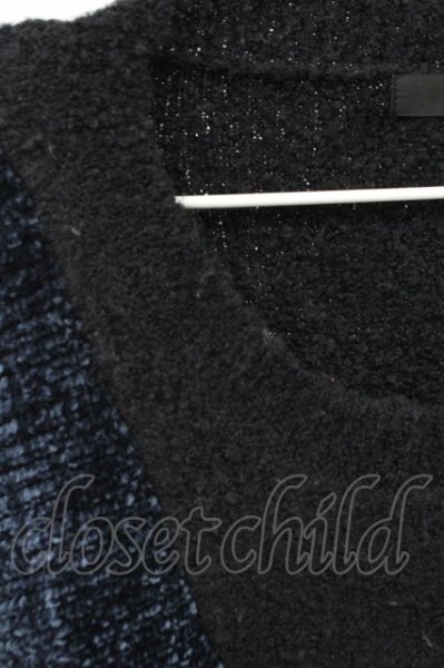 画像3: NO ID. BLACK / 切替ドルマンスリーブプルオーバーニット ONE ネイビーｘブラック T-25-12-12-008-NO-to-YM-ZT (3)