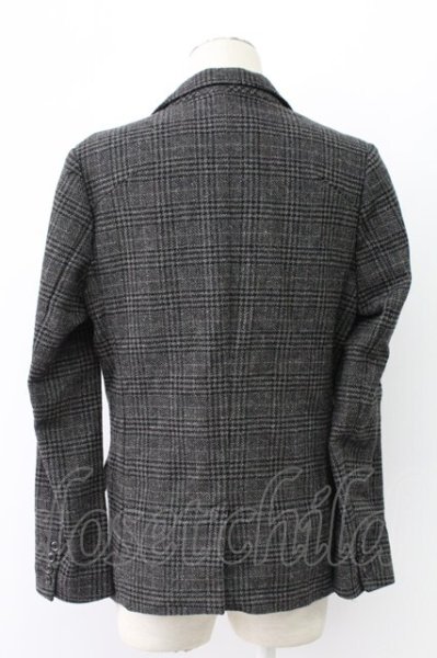 画像2: GOSTAR DE FUGA / ParityBit ツイードチェックテーラードジャケット 46 グレー T-25-12-12-013-GO-ja-YM-ZT (2)
