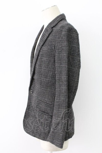画像3: GOSTAR DE FUGA / ParityBit ツイードチェックテーラードジャケット 46 グレー T-25-12-12-013-GO-ja-YM-ZT (3)