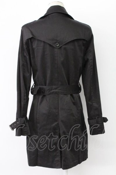 画像2: Roshell / コットンツイルトレンチコート L ブラック T-25-12-12-014-Ro-ou-YM-ZT (2)