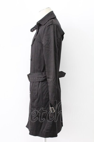 画像3: Roshell / コットンツイルトレンチコート L ブラック T-25-12-12-014-Ro-ou-YM-ZT (3)