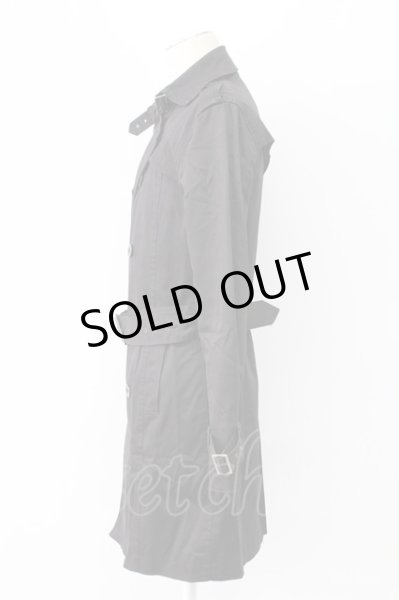 画像3: Roshell / コットンツイルトレンチコート L ブラック T-25-12-12-014-Ro-ou-YM-ZT-M013 (3)