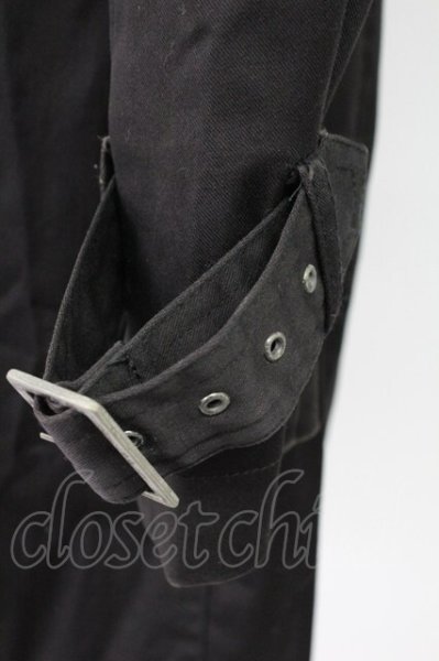 画像5: Roshell / コットンツイルトレンチコート L ブラック T-25-12-12-014-Ro-ou-YM-ZT (5)