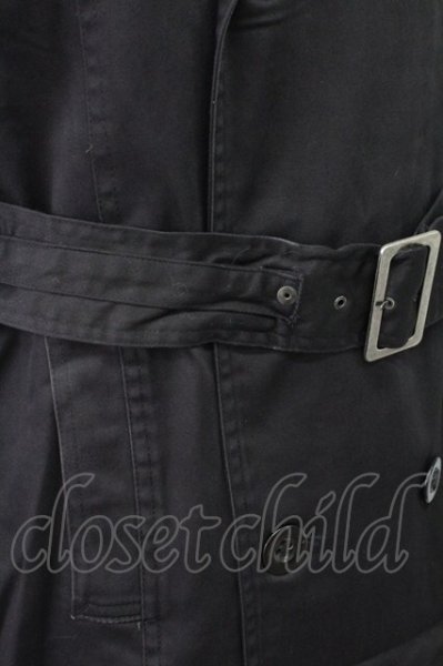 画像6: Roshell / コットンツイルトレンチコート L ブラック T-25-12-12-014-Ro-ou-YM-ZT (6)