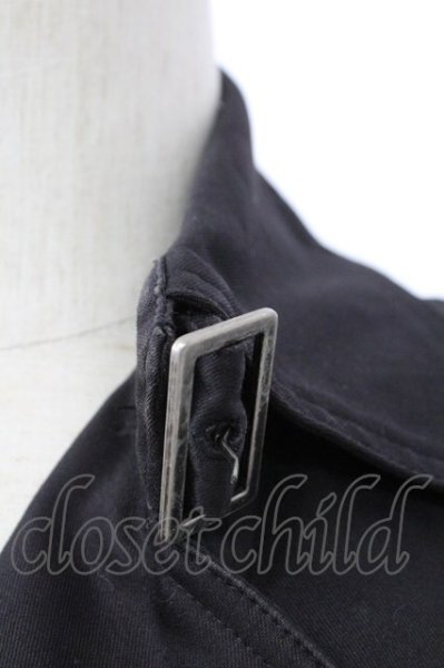 画像7: Roshell / コットンツイルトレンチコート L ブラック T-25-12-12-014-Ro-ou-YM-ZT (7)